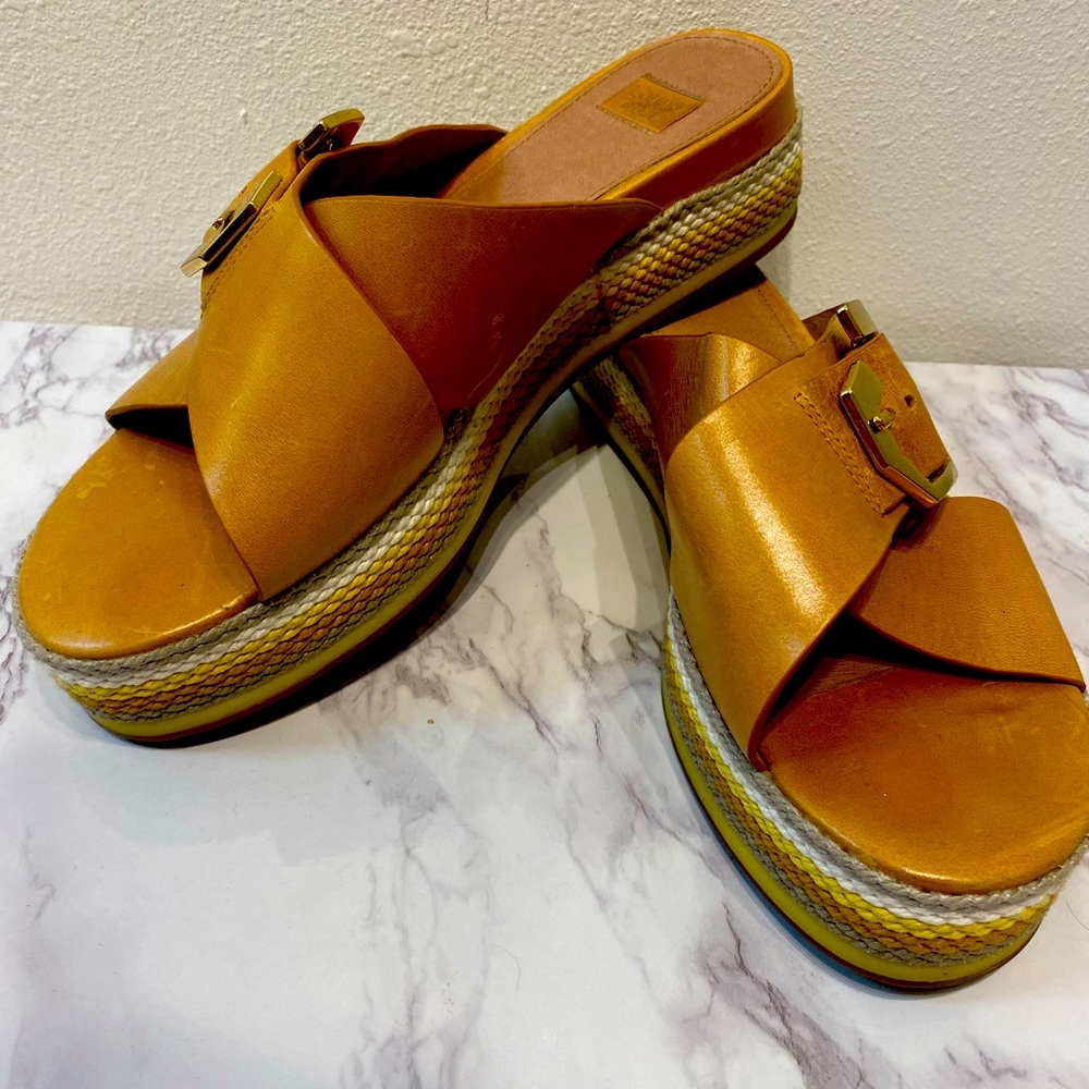 Louise et Cie | Tan Cassia Leather Platform Sandal